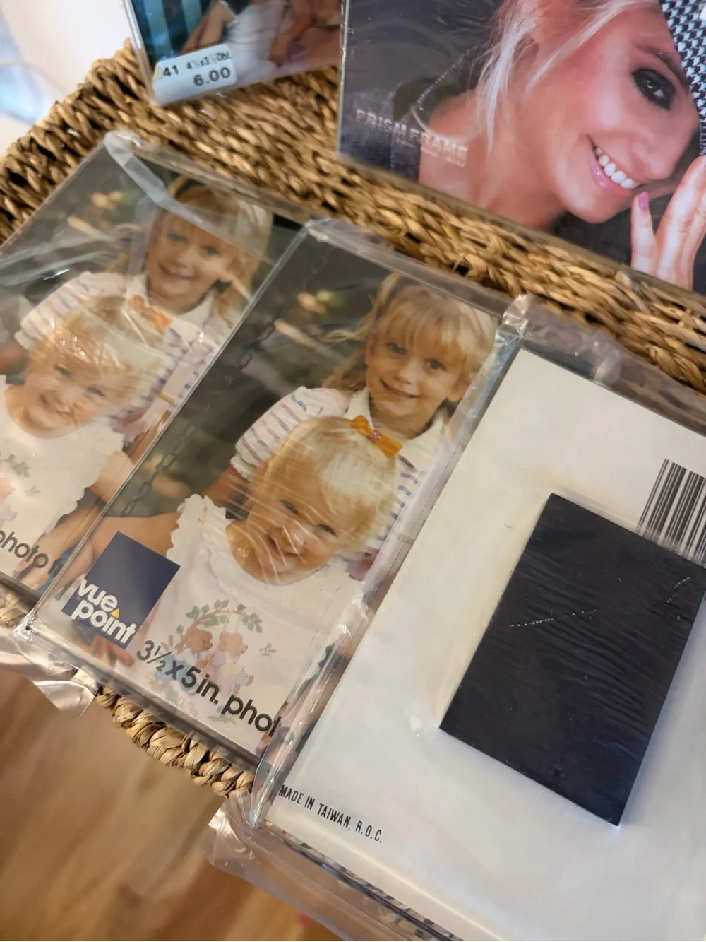 Vintage 1980’s Clear Plastic Picture Frames Sports & School Pictures Magnetic!